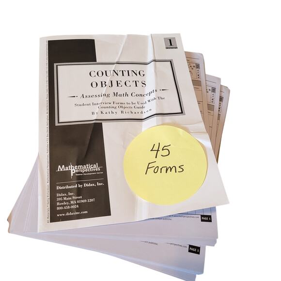 Counting Objects Book 1 Kathy Richardson 45 Student Forms Assessing Math Concept - Picture 10 of 14